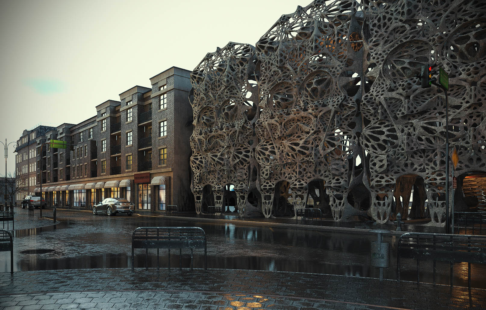 grotesquerie – neogothic 3d printed structure